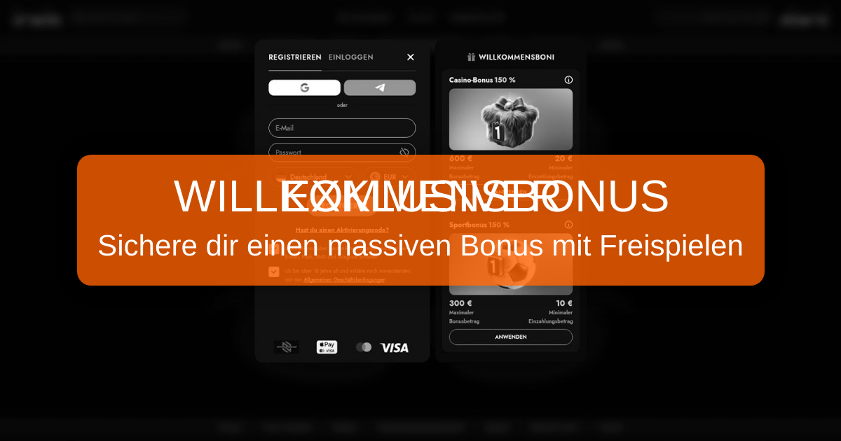 Irwin Casino welcome bonus